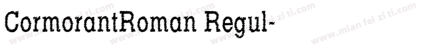 CormorantRoman Regul字体转换